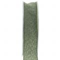 Floristik24 Presentband grönt matt 25mm 20m