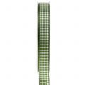 Floristik24 Presentband rutig grön 15mm 20m