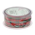Floristik24 Presentband Skotskrutigt dekorband rött grönt 40mm 15m