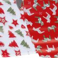 Floristik24 Omslagspapper julrött, vitt 4 ark i en uppsättning 50 × 70cm