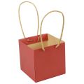 Floristik24 Presentpåsar papperspåsar med handtag röd 12×12×12cm 6st