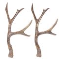 Floristik24 Konstgjorda dekorativa horn, rustika julgranskulor, 29 cm, 2 stycken