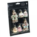 Floristik24 Glashängen pepparkakor &amp; cupcakes, julgransdekorationer mix, julbageri H4 / 8cm äkta glas 6st
