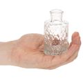 Miniglasvas med diamantmönster, liten bordsvas, flaska, transparent, 9 cm, 6 stycken | Floristik24.se