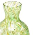 Floristik24 Glasvas glas dekorativ blomvas grön gul Ø10cm H18cm