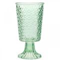 Floristik24 Glaslykta, koppglas med bas, glaskärl Ø10cm H18,5cm