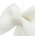 Floristik24 Glitter rosett för att hänga vit 32cm x 42cm