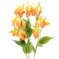 Floristik24 Konstgjord Gloriosa orange blomma med långa stjälkar för vaser 80cm 3st