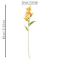 Konstgjord Gloriosa orange blomma med långa stjälkar för vaser 80cm 3st | Floristik24.se