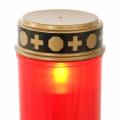 Floristik24 LED gravljus röd, varmvit timer batteridriven Ø6,8 H12,2cm