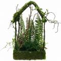 Floristik24 Moss deco gräshus med konstgjord mossa och ormbunke