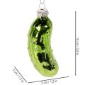 Glasjulgurka, julgransprydnad för upphängning, 7 cm, 4 stycken | Floristik24.se