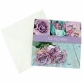 Floristik24 Verifikationskort ros lila + kuvert 1st