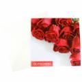 Floristik24 Verifikationskort röda rosor + kuvert 1st