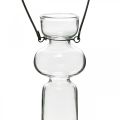 Floristik24 Miniglasvaser för upphängning av glasdekor med trådhängare H14cm 4st