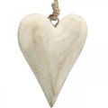 Floristik24 Hjärta av trä, dekorativt hjärta för upphängning, hjärtdekoration H13cm 4st