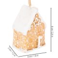 Pepparkakshus Keramik Hängande Dekoration Vinter Juldekoration 6cm 3st | Floristik24.se