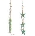 Floristik24 Dekorativt hänge stjärna, fiskmint 47cm - 50cm 2st