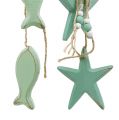 Floristik24 Dekorativt hänge stjärna, fiskmint 47cm - 50cm 2st