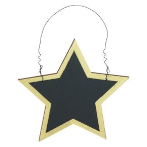 Floristik24 Trästjärnor svart guld dekorativa galgar jul Ø15cm 8st