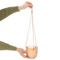 Hängande glaskruka, dekorativ glaskruka, retrostil, grön/brun, 14,5 cm, 2 stycken | Floristik24.se