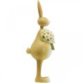 Floristik24 Påskhare med bukett blommor, påskdekoration, dekorativ figurkanin H32cm