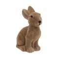 Floristik24 Bunny flockade 15cm brun 3st