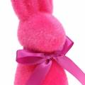 Floristik24 Bunny flockade rosa 16 cm 4st