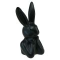 Floristik24 Kanintänkande kaninbyst svart 7×6×15cm