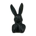 Floristik24 Kanintänkande kaninbyst svart 7×6×15cm