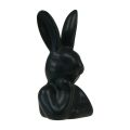Floristik24 Kanintänkande liten kaninbyst svart 6×4×10,5cm