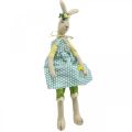 Floristik24 Uppstoppad kanin till påsk, påskhare med kläder, kanin tjej H43cm