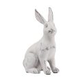 Floristik24 Kanin sittande dekorativ kanin konststen vit grå H21,5cm