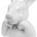 Floristik24 Deco kanin keramik vit, kaninbyst Påskdekoration H17cm 3st
