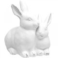 Floristik24 Mamma kanin med barn vintage look keramik vit 15,5×15×18cm