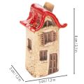 Keramiska husdekorationsset Små hus med rött tak 8 cm 2 st | Floristik24.se