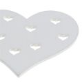 Floristik24 Heart Mix White 3,3 cm - 7 cm 54p