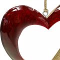 Floristik24 Hjärta av trä, deco hjärta att hänga, hjärta deco röd H15cm