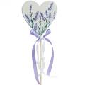 Floristik24 Lavendelhjärta, sommardekoration, hjärta att klibba med lavendel, Medelhavshjärta dekoration 6st