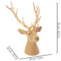 Dekorativ hjorthuvudskulptur med stora horn, 52 cm | Floristik24.se