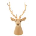Dekorativ hjorthuvudskulptur med stora horn, 52 cm | Floristik24.se