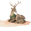 Dekorativ figur av en hjortfamilj med snö som vinterdekoration, 17 cm | Floristik24.se
