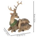 Dekorativ figur av en hjortfamilj med snö som vinterdekoration, 17 cm | Floristik24.se