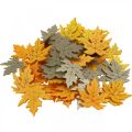 Floristik24 Scatter dekoration höst, lönnlöv, höstlöv gyllene, orange, gul 4cm 72p