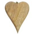 Floristik24 Trä hjärta deco hängare hjärta trä dekoration för att hänga natur 26cm