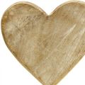 Floristik24 Trähjärta hjärta på pinne deco hjärta trä natur 25,5cm H33cm
