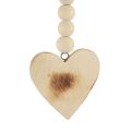 Floristik24 Trähjärtan dekorativ hängare trä dekorativa hjärtan brända 8cm 6st