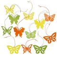 Floristik24 Träfjärilar för att hänga 8 cm - 10 cm 24 st