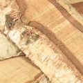 Träbricka med dekoration av trädbark och björkträ 25×10×2 cm 4 stycken | Floristik24.se