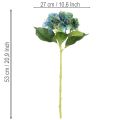 Konstgjord hortensia, blågrön, dekorativ enkel stjälk, 53 cm | Floristik24.se